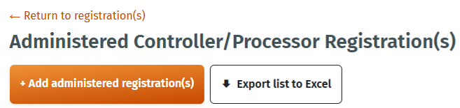 Administered Export and Declaration
